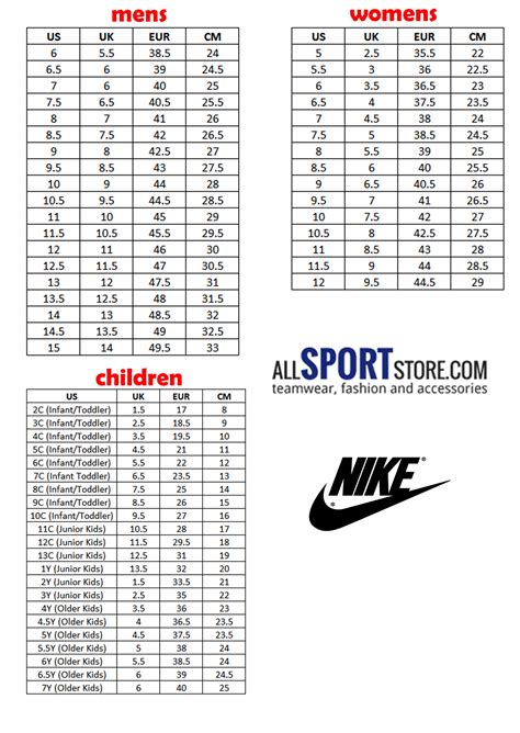 asa size in cm|Kids' Footwear Size Chart. Nike.com.